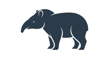 Fototapeta premium Tapir Animal Wildlife Mammal Illustration Graphic.