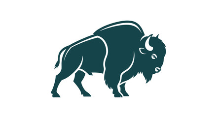 Obraz premium Vector Illustration of a Bison Animal.