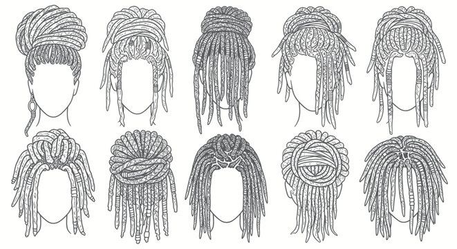 Dreadlock Hairstyles Collection: Braided, Bun, Updo, and Loose Styles