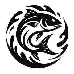 Obraz premium Bluefin Tuna Fish Logo Vector Illustration for Seafood Branding and Sport Fishing.