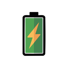 Obraz premium Battery with Lightning Bolt.