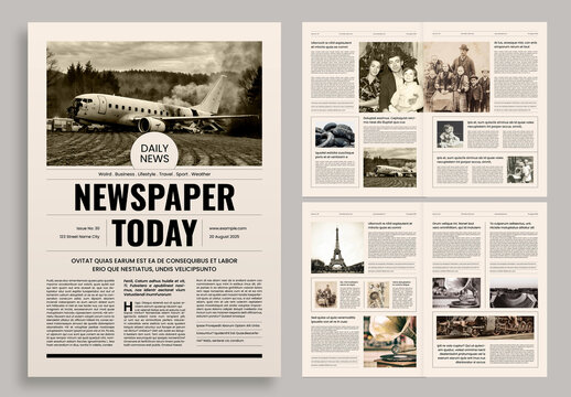 Vintage Newspaper Layout