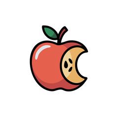 Obraz premium Red Apple with Bite.