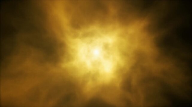 Futuristic glowing gold fog expanding soft energy bloom warm cinematic light seamless surreal ambience cascading softly abstract unique style ultra realistic vapor loop