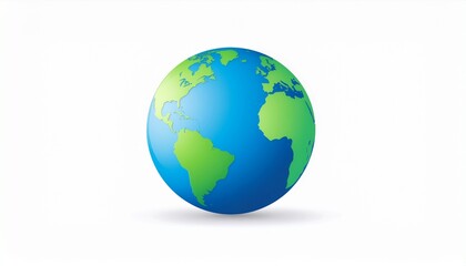 Fototapeta premium Globe Clipart with Right Side Copy Space