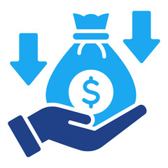 Obraz premium Low Income Icon