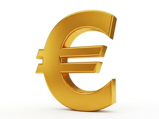Fototapeta premium Prominent golden euro symbol representing currency
