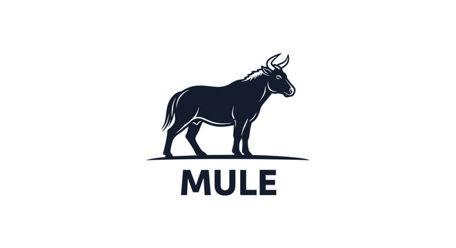 Mule Silhouette Graphic Design Illustration Animal.