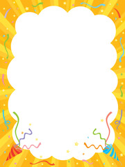 黄色い背景とふきだし