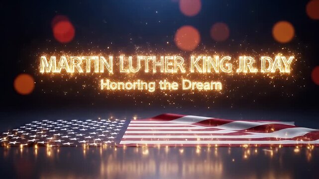 Honoring the Dream: A Martin Luther King Jr Day Tribute with American Flag