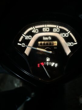 speedometer on the road