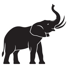 Obraz premium Majestic African elephant walking in savanna vector illustration