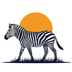Fototapeta premium Majestic African Zebra Portrait Capturing Wild Animal Beauty and Stripes