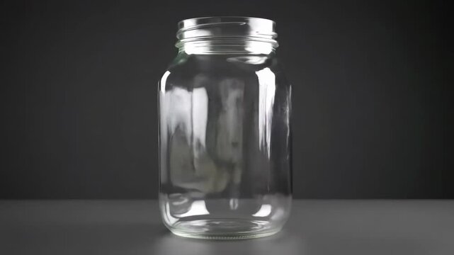 Clear Glass Jar Bottle Mockup Isolated