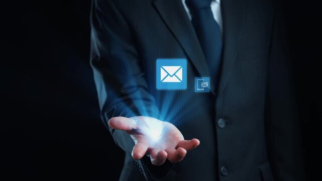 Email icons show digital communication, email service, and inbox management. Email supports online messaging, email notification, and secure exchange. Gist