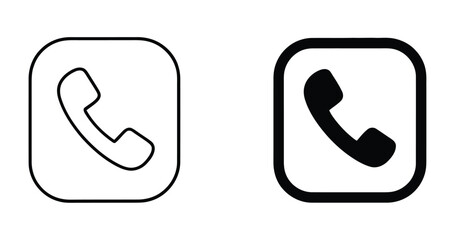 Obraz premium Phone icon set. Telephone symbol. Contact us. Vector illustration