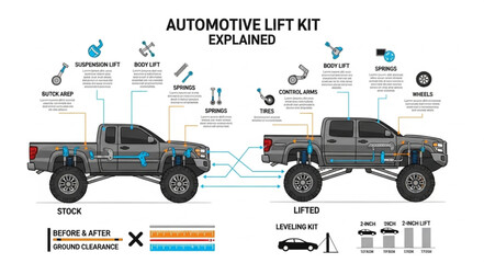 Automotive Lift Kit Parts Diagram. © Nemo