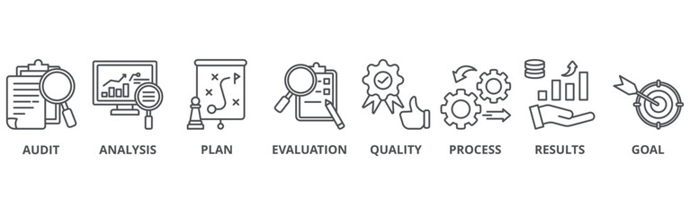 Obraz premium Assessment banner web icon vector illustration