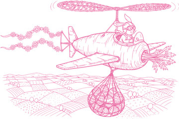 Easter Bunny's Carrot Plane: Delivering Eggs and Spreading Spring Cheer!
