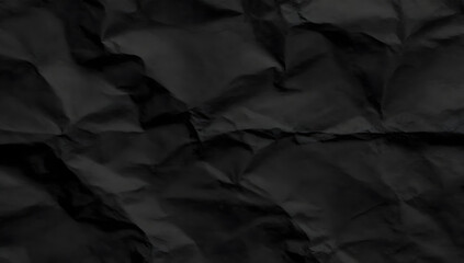 Textured Dark Paper: An abstract, close-up shot of heavily crumpled, dark paper creating a play of shadows and textures, perfect for conveying themes of distress or mystery.