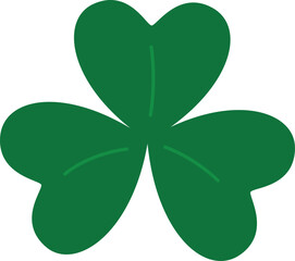 Dark Green Shamrock Clipart &ndash; Lucky Four Leaf Clover Illustration