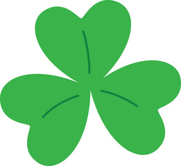 Dark Green Shamrock Clipart &ndash; Lucky Four Leaf Clover Illustration