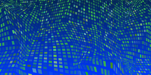 Obraz premium Blue square digital pattern creates a futuristic and technological background illustration. modern vector design eps10