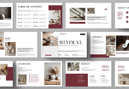Minimal Presentation Template Layout for Clean Corporate