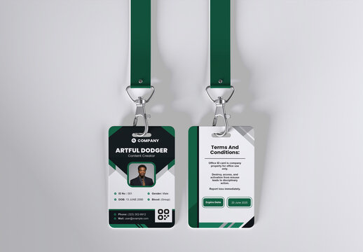 Office ID Card Design Template