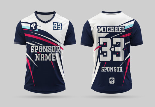 Sports Jersey T Shirt Design Template