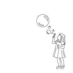 Girl Blowing Bubbles