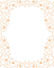 Linear Floral Frame Clipart