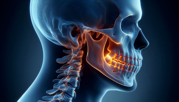 3d Illustration anatomy Of Jaw Pain and Dental 