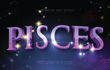 pisces text effect