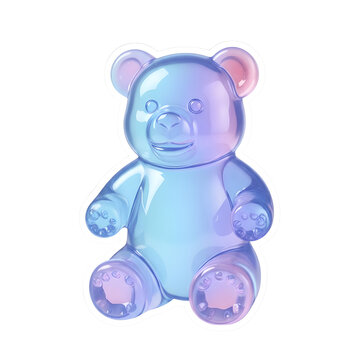 yuppy  bear bonbon style candy illustration vector sticker