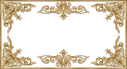 Ornate golden baroque frame with floral elements.