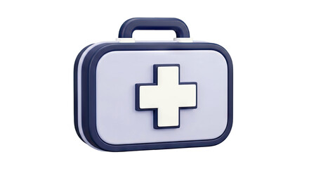 Obraz premium 3D Rendered First Aid Kit with Cross Symbol