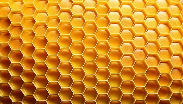 Yellow Honeycomb Closeup Background