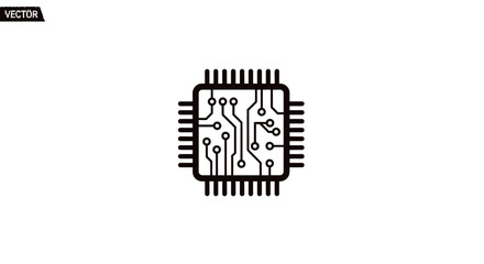 Obraz premium Microchip Electronic Circuit Board Design.