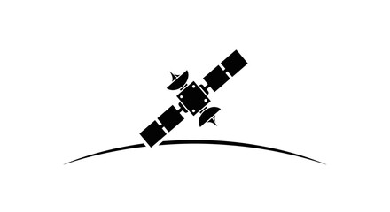 Satellite in Space Orbiting Earth. © fadil