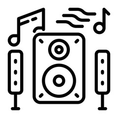 Phone icon, line icon style © dicky