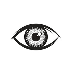 Black and white eye illustration.