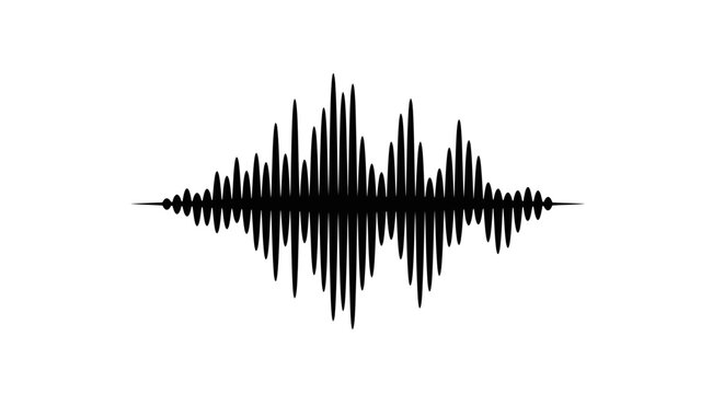 Sound wave pattern audio signal.