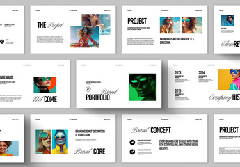 Brand Portfolio Presentation Template With Minimal Slides
