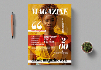 Classic Luxury Fashion Magazine Cover Template