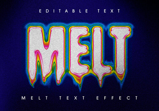 Editable Melting Text Effect Mockup
