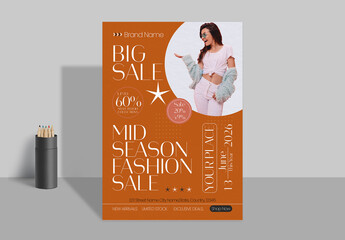 Modern Fashion Big Sale Promotional Poster Template