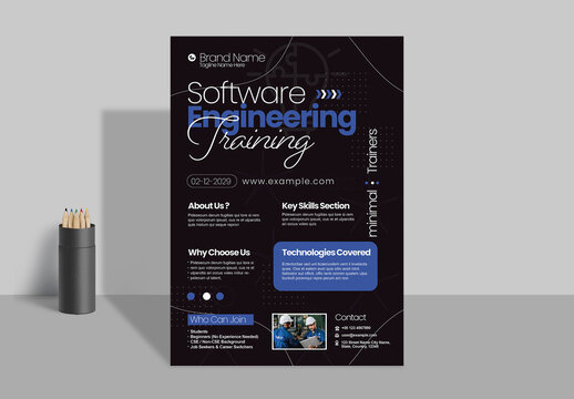 Modern Software Engineering Training Flyer Template