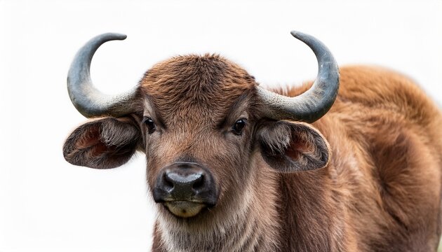 Litle Carpathian Buffalo Isolated On A White