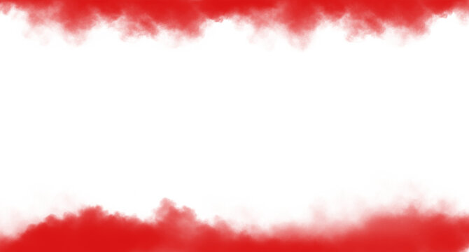 Abstract background featuring horizontal borders of intense red mist or smoke against a stark black central empty space perfect for text overlay